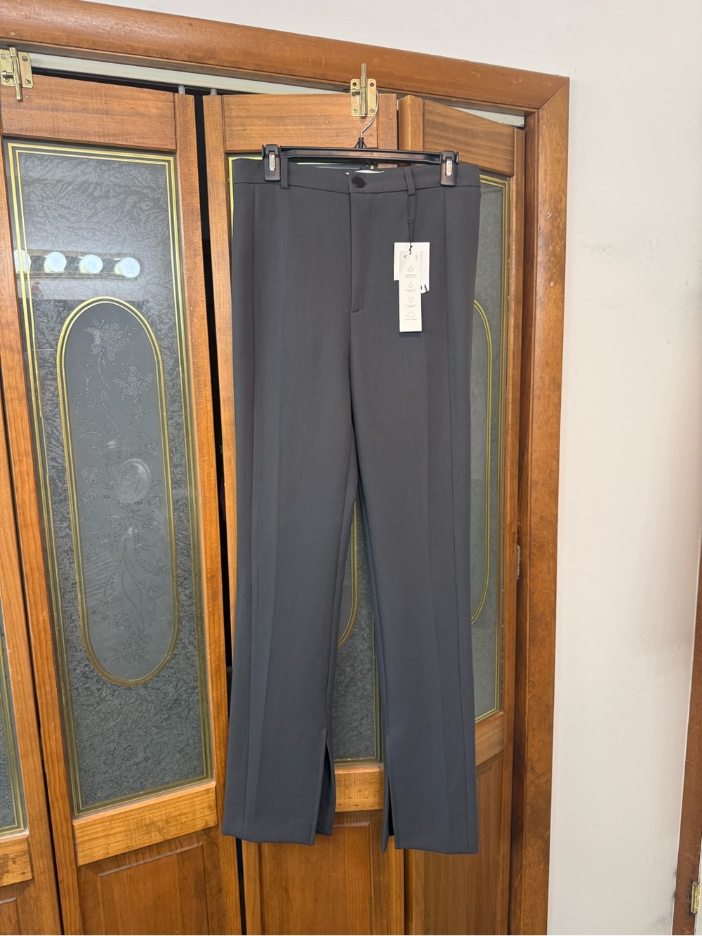 ZARA LADIES Gray Classic Straight Dress Pants - BRAND NEW